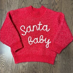 Matalan Holiday Wool blend Sweater with Santa Baby Design size 3/4